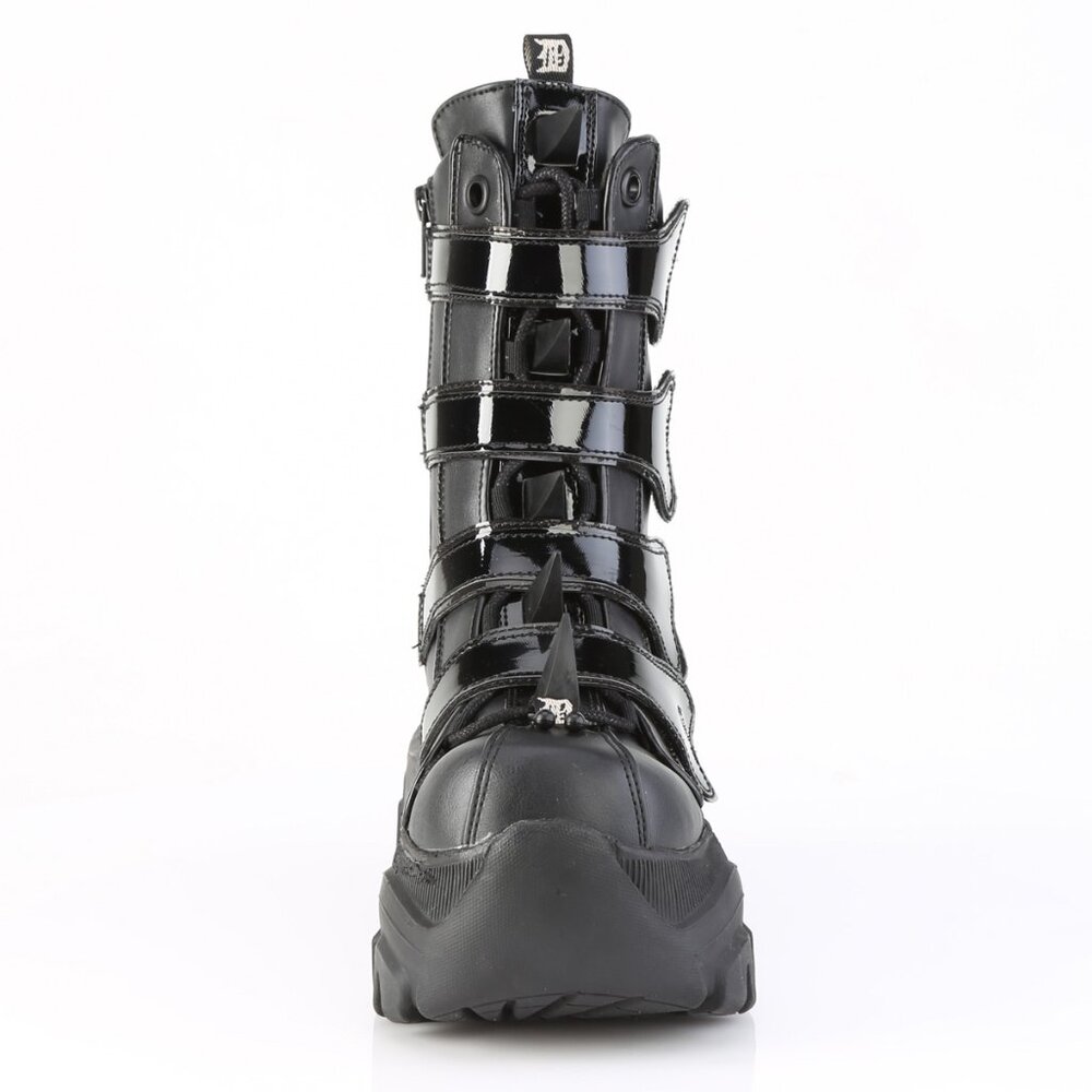 Demonia Echo 110 Black Platform Boots with Claw Spikes - Picture 3 of 4